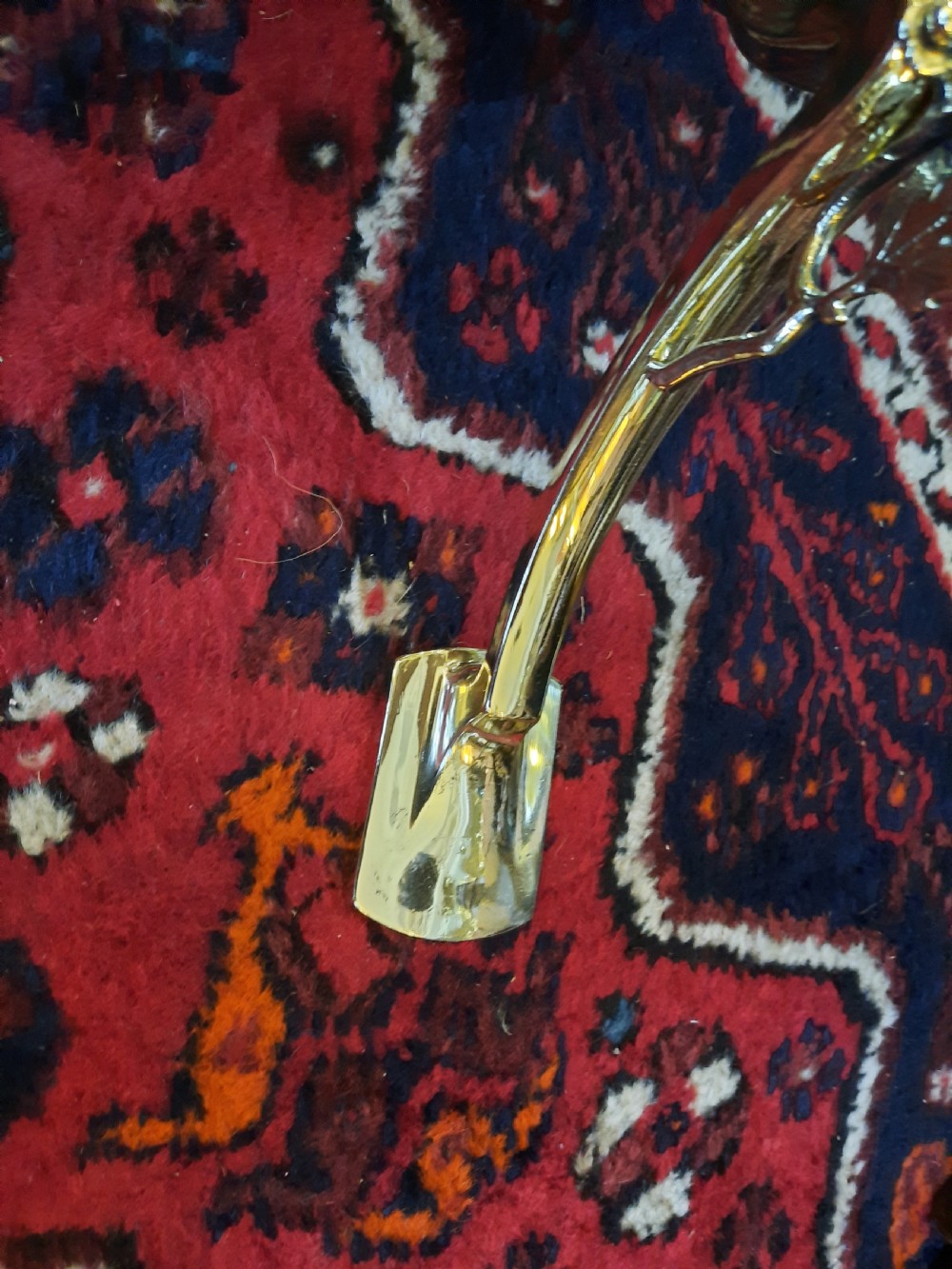 Victorian Brass Extending Brass Oil Lamp View II