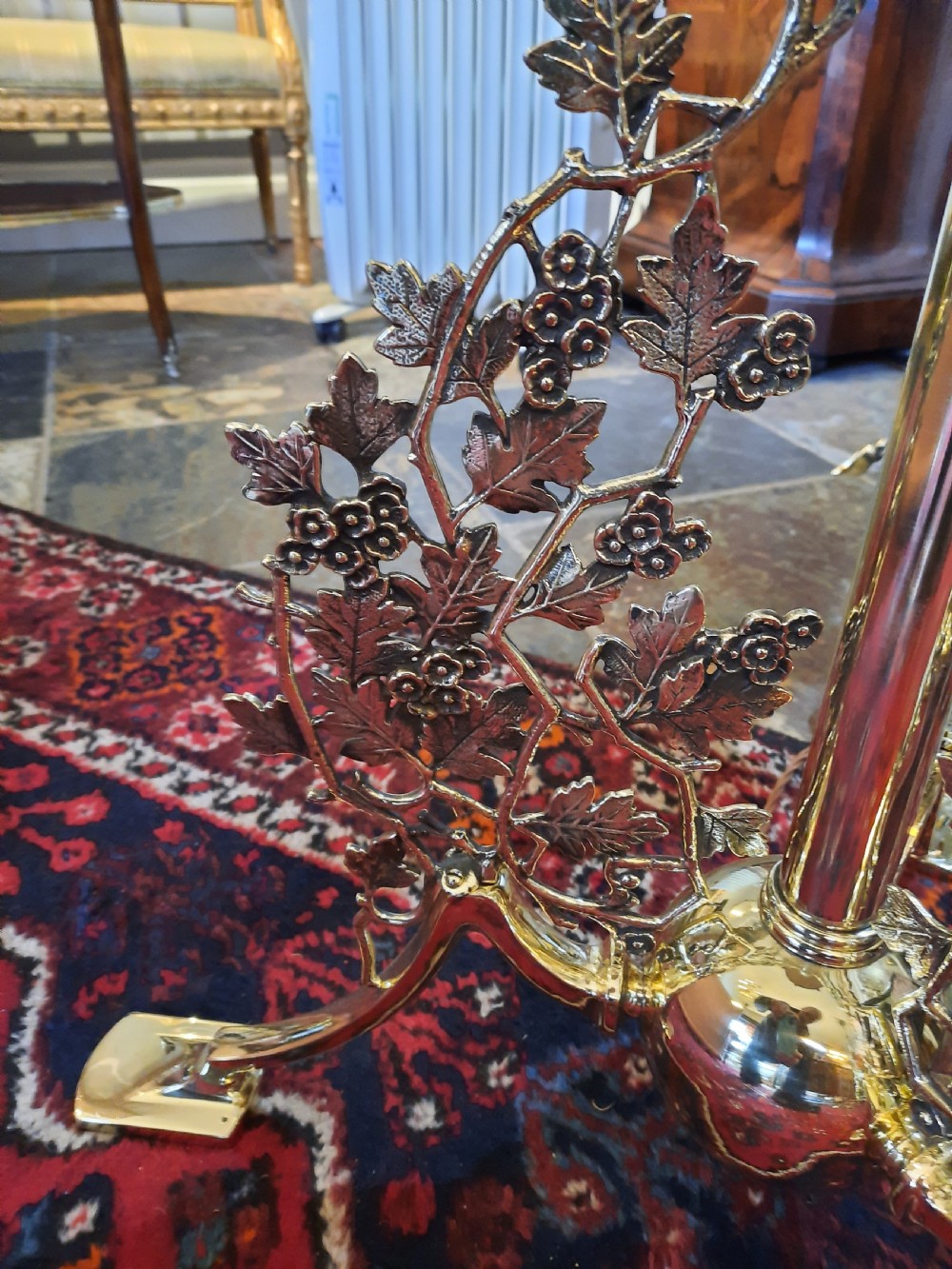 Victorian Brass Extending Brass Oil Lamp View III