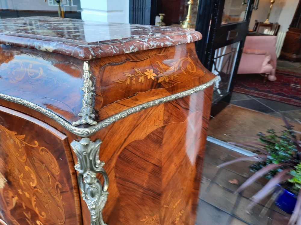 French marquetry inlaid secretaire abattant View II