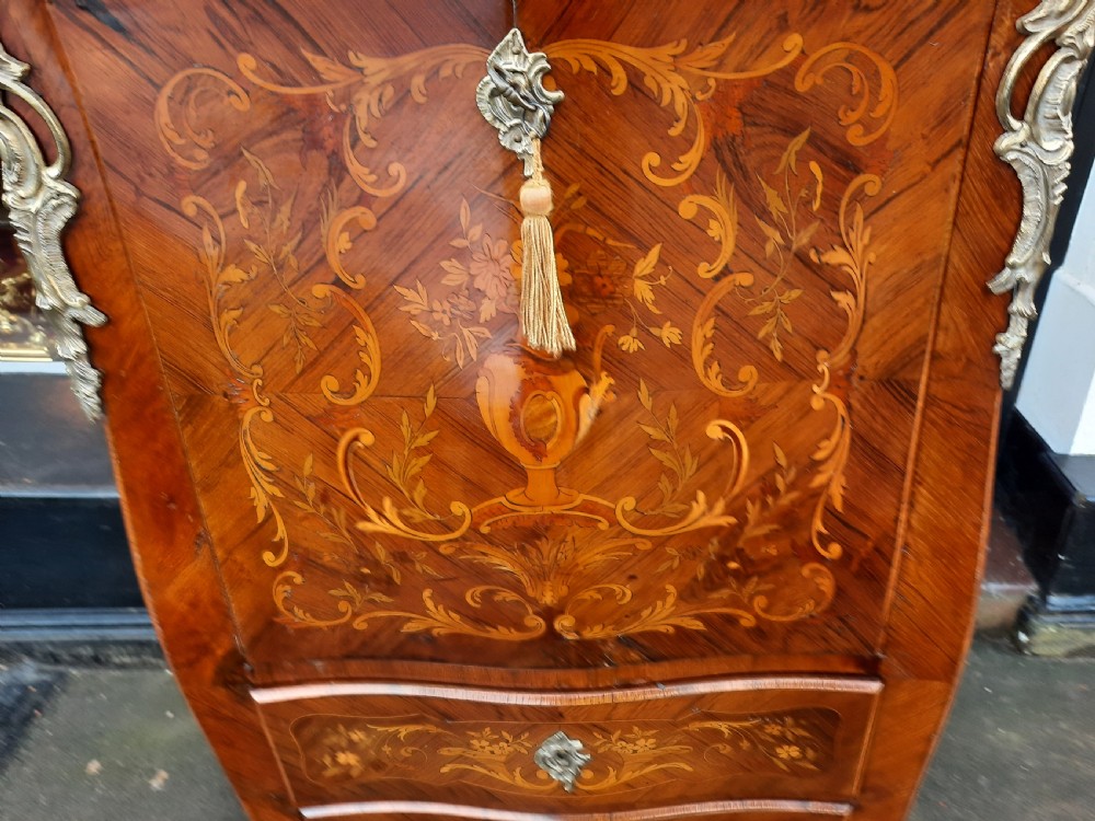 French marquetry inlaid secretaire abattant View IV