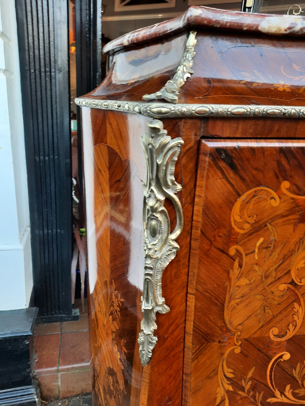 French marquetry inlaid secretaire abattant View V