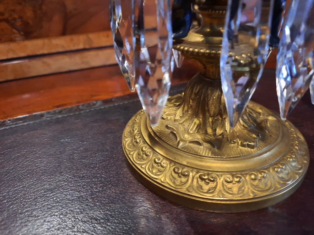 Pair of Regency Gilt Bronze Lustres View II