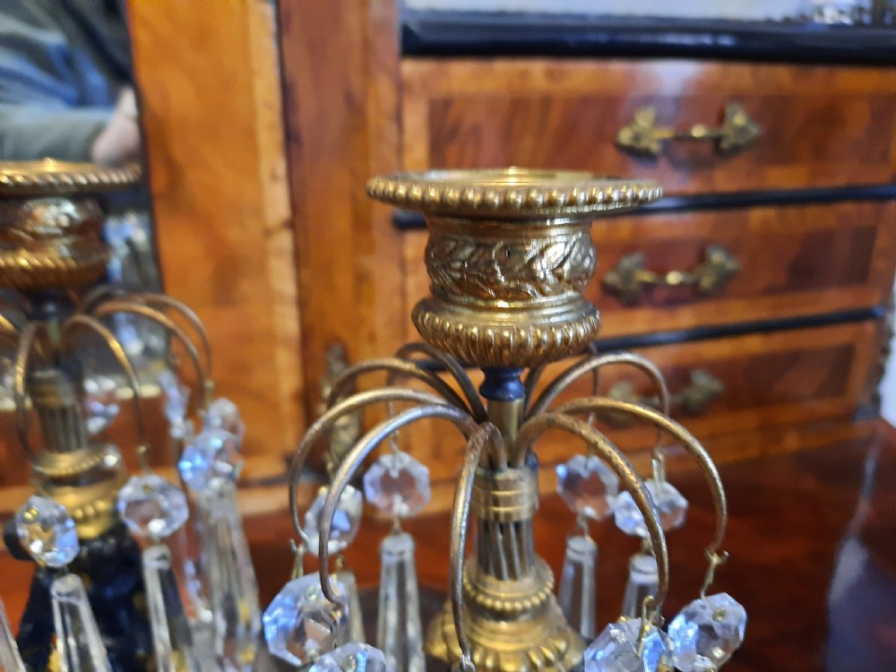 Pair of Regency Gilt Bronze Lustres View IV