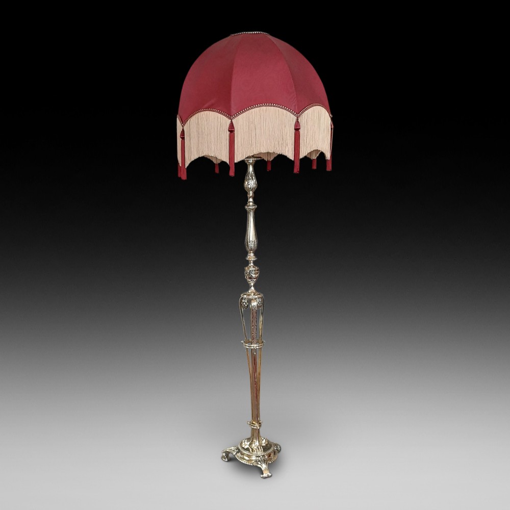 Early 20thC Brass Standard Lamp