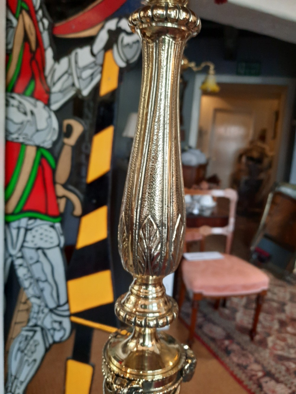 Early 20thC Brass Standard Lamp View IV