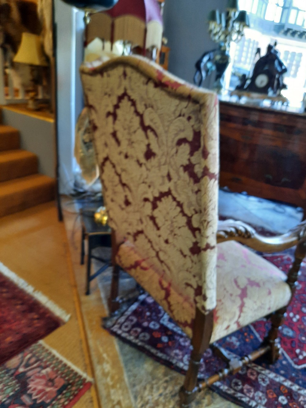 Pair of Victorian Carved Oak Throne Chairs View VIII
