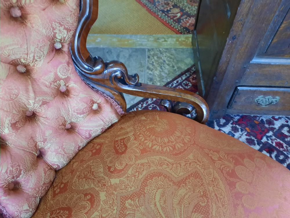 Victorian Mahogany Nursing Chair View II