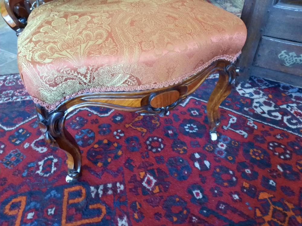 Victorian Mahogany Nursing Chair View IV