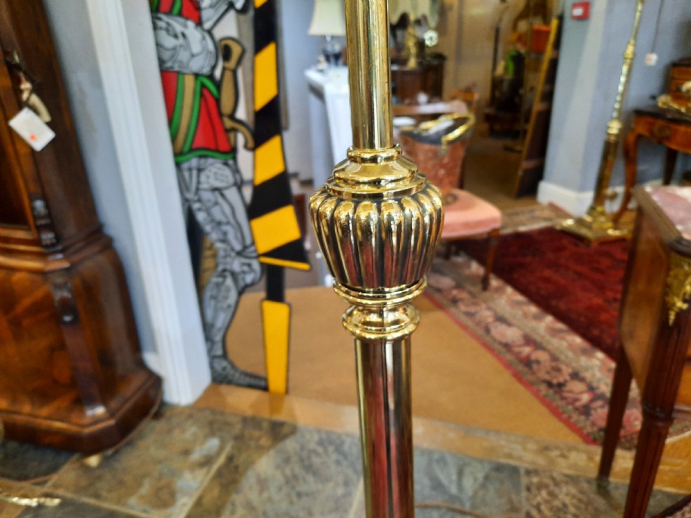 Victorian Brass Extending Standard Oil Lamp View V
