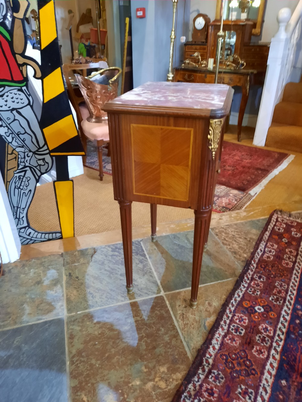 Late 19thC French Kingwood & Mahogany Bedside Cabinet View IV