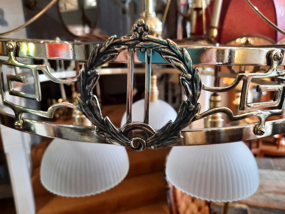 Early 20thC Brass Chandelier  View III