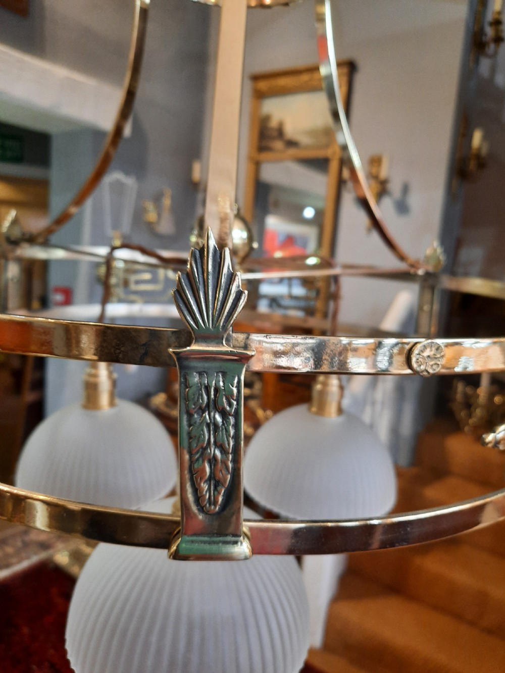 Early 20thC Brass Chandelier  View IV