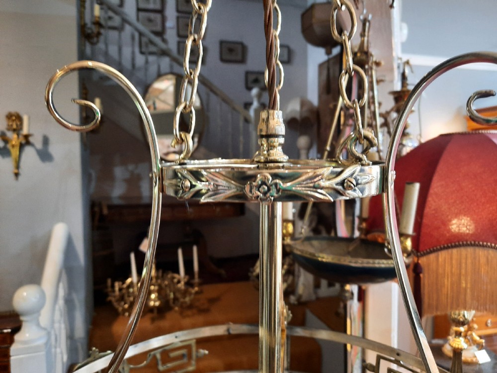 Early 20thC Brass Chandelier  View V
