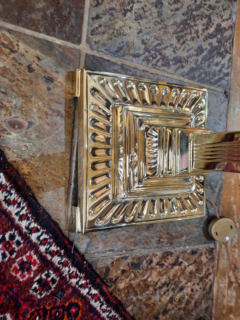Late 19thC Brass Extending Standard Oil Lamp View II