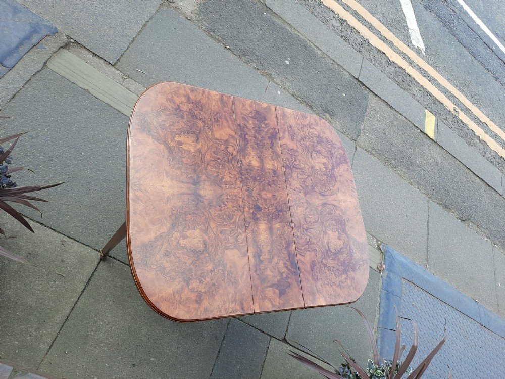 Victorian Burr Walnut Sutherland Table View IV