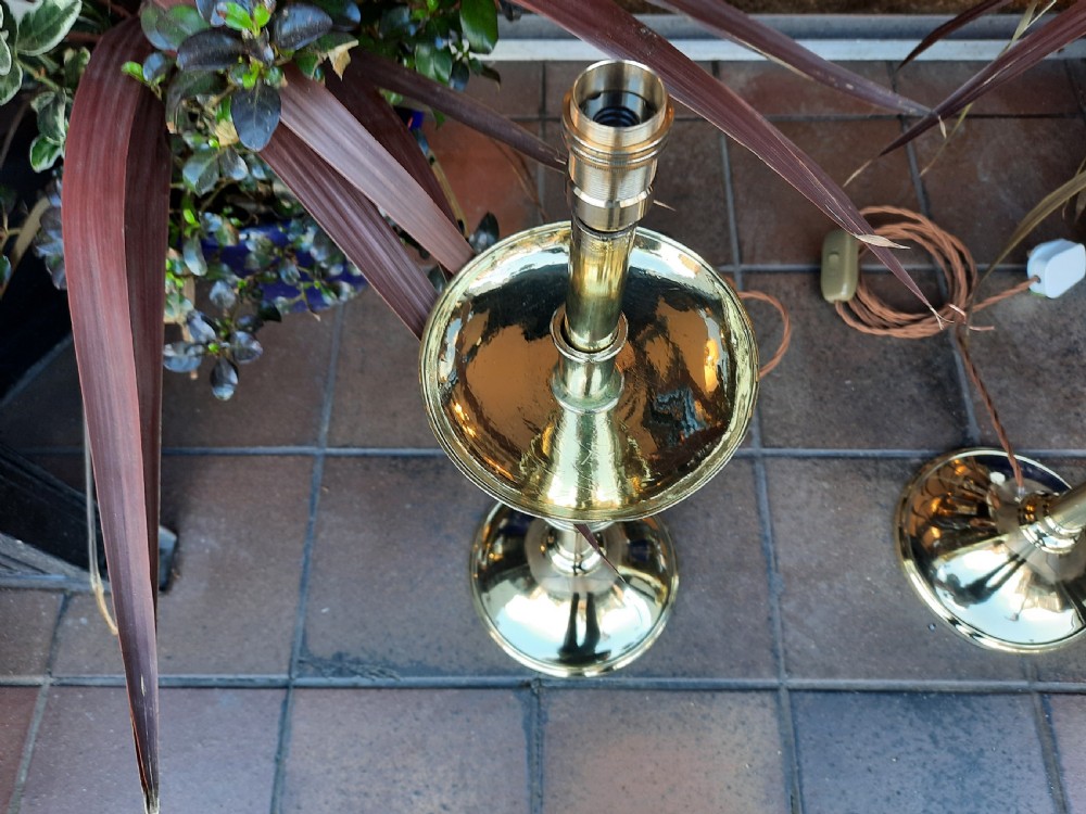 Pair of Victorian Brass Alter Candlesticks View III