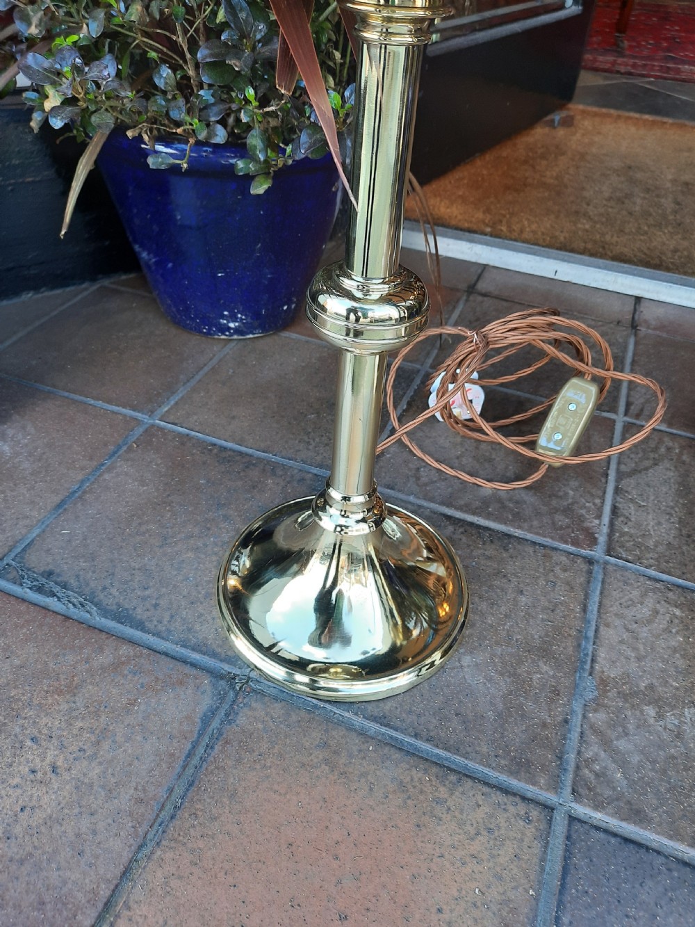 Pair of Victorian Brass Alter Candlesticks View IV