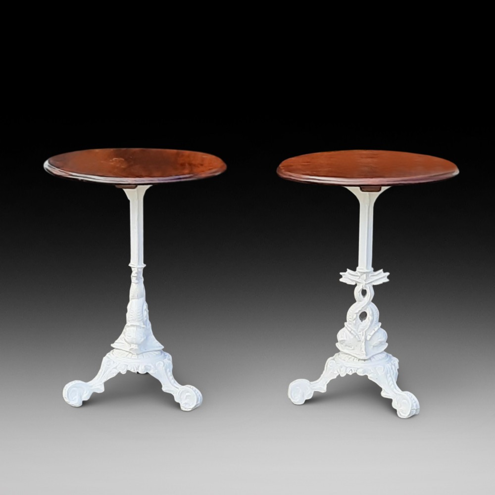 Pair of Victorian Cast Iron Garden Tables