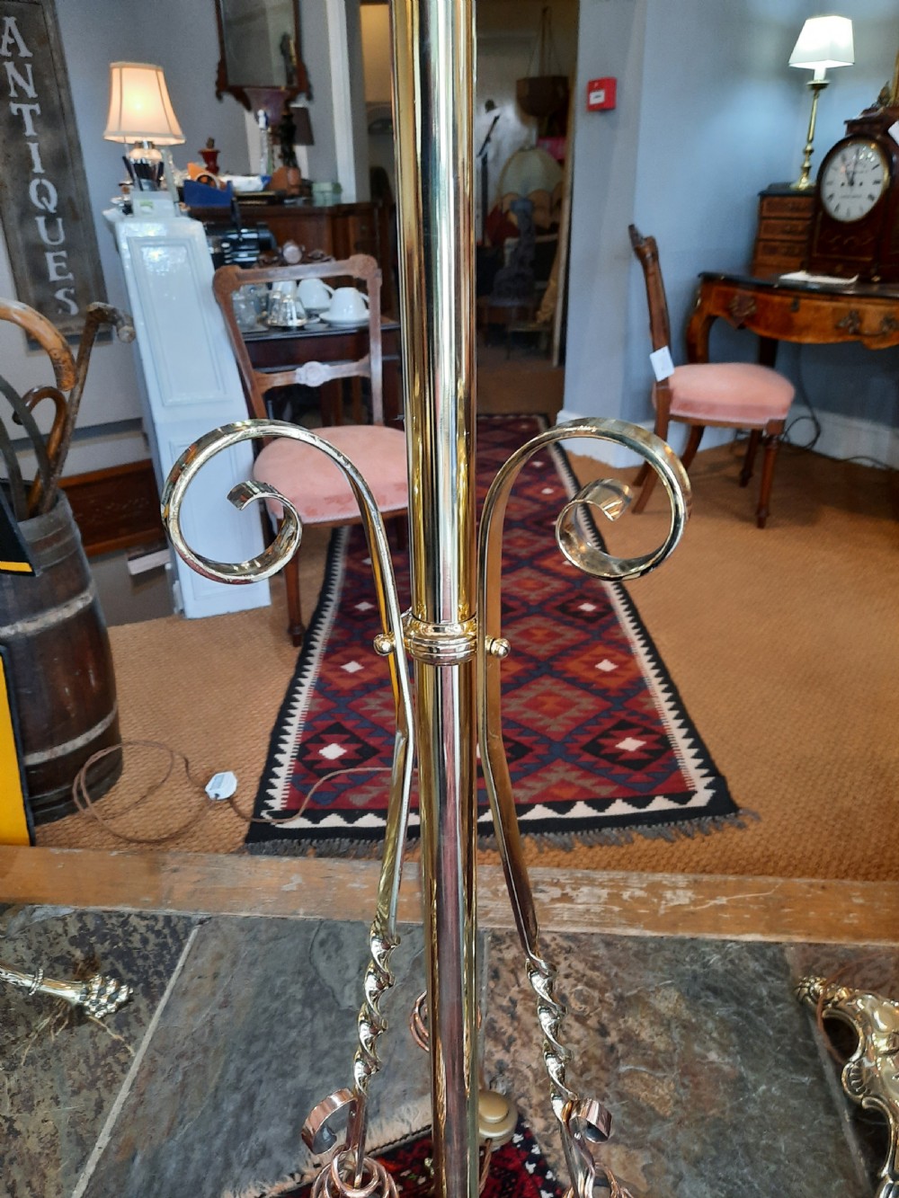 Arts and Crafts Brass Extending Standard Lamp View IV