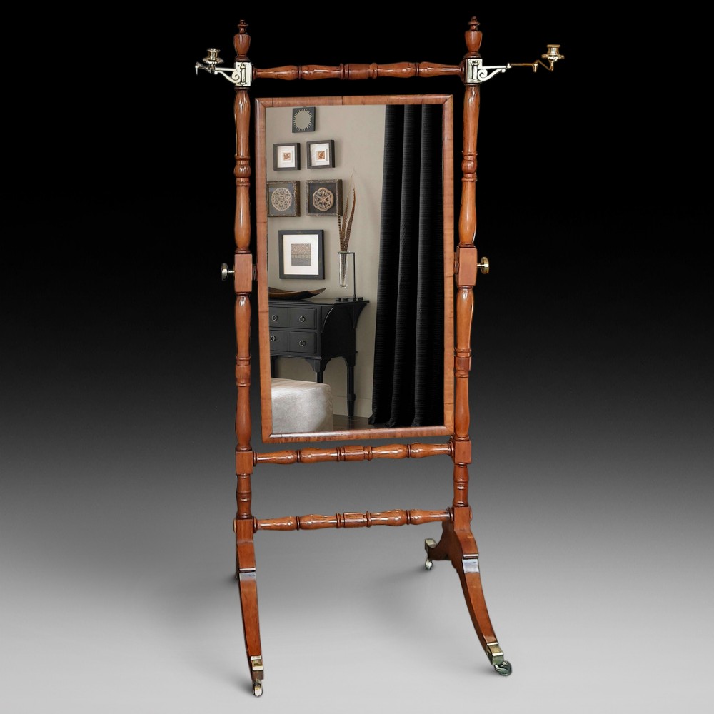Regency Mahogany Cheval Mirror