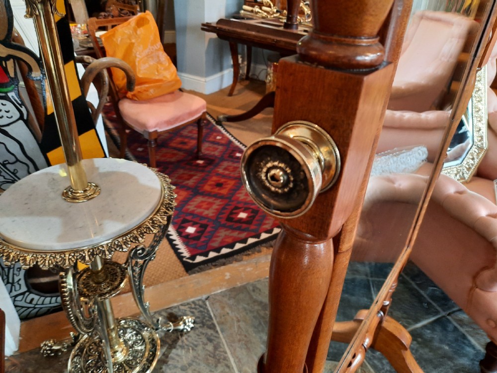 Regency Mahogany Cheval Mirror View III