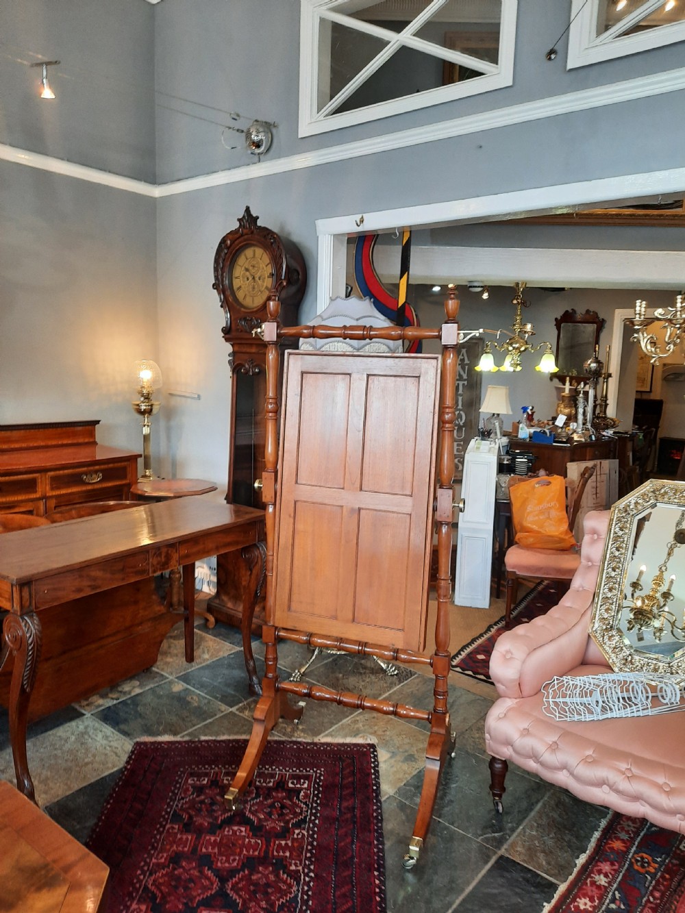 Regency Mahogany Cheval Mirror View VII