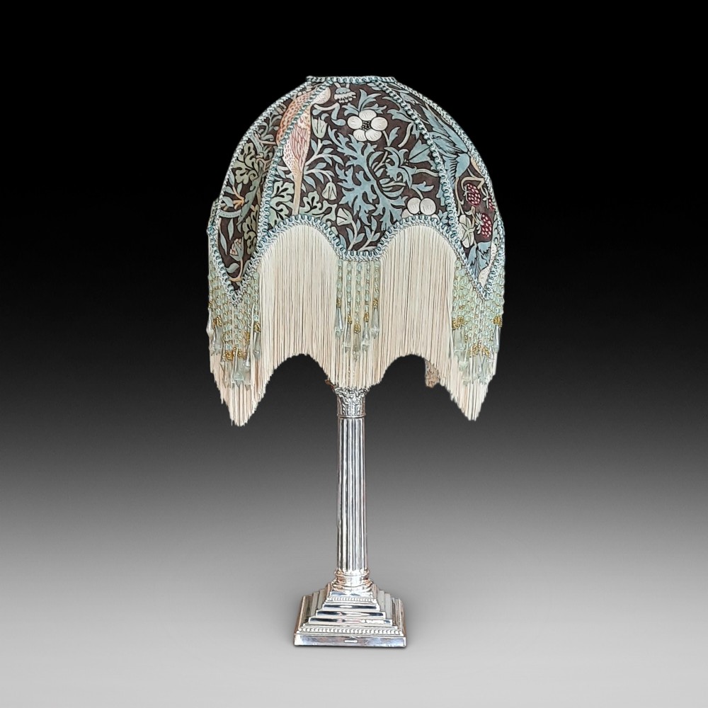Early 20thC Silver Plate Table Lamp