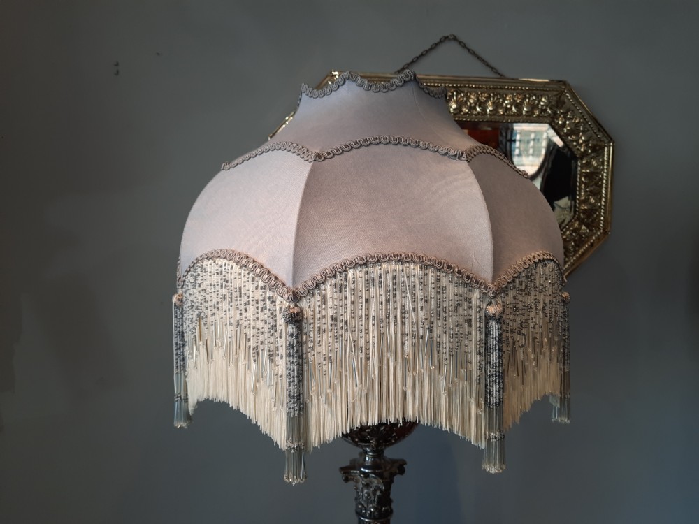 Late 19thC Silver Plate Mounted Table Oil Lamp View II
