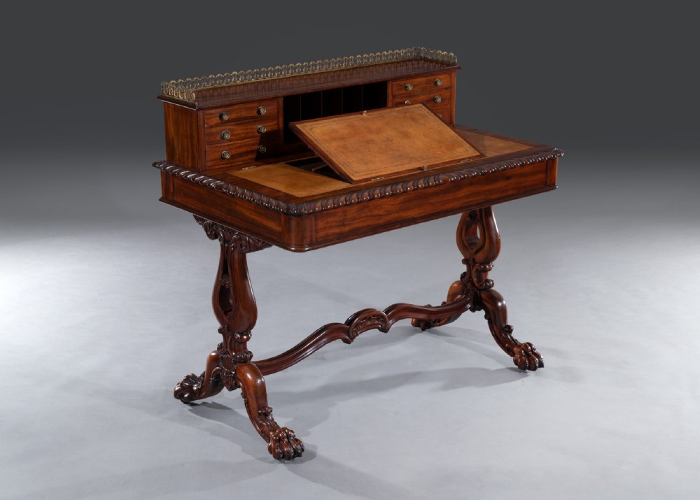 Late Regency Mahogany Desk Attributed to Gillows View II