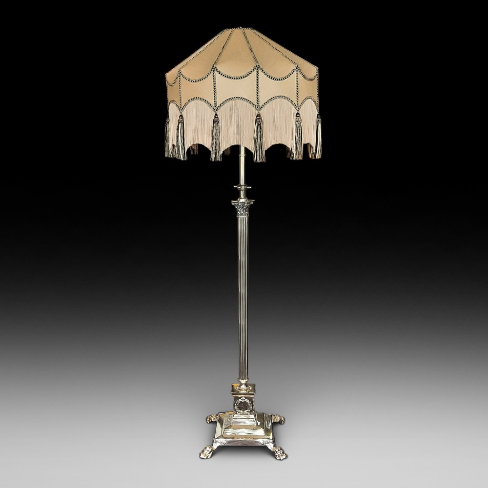 Victorian telescopic brass standard lamp