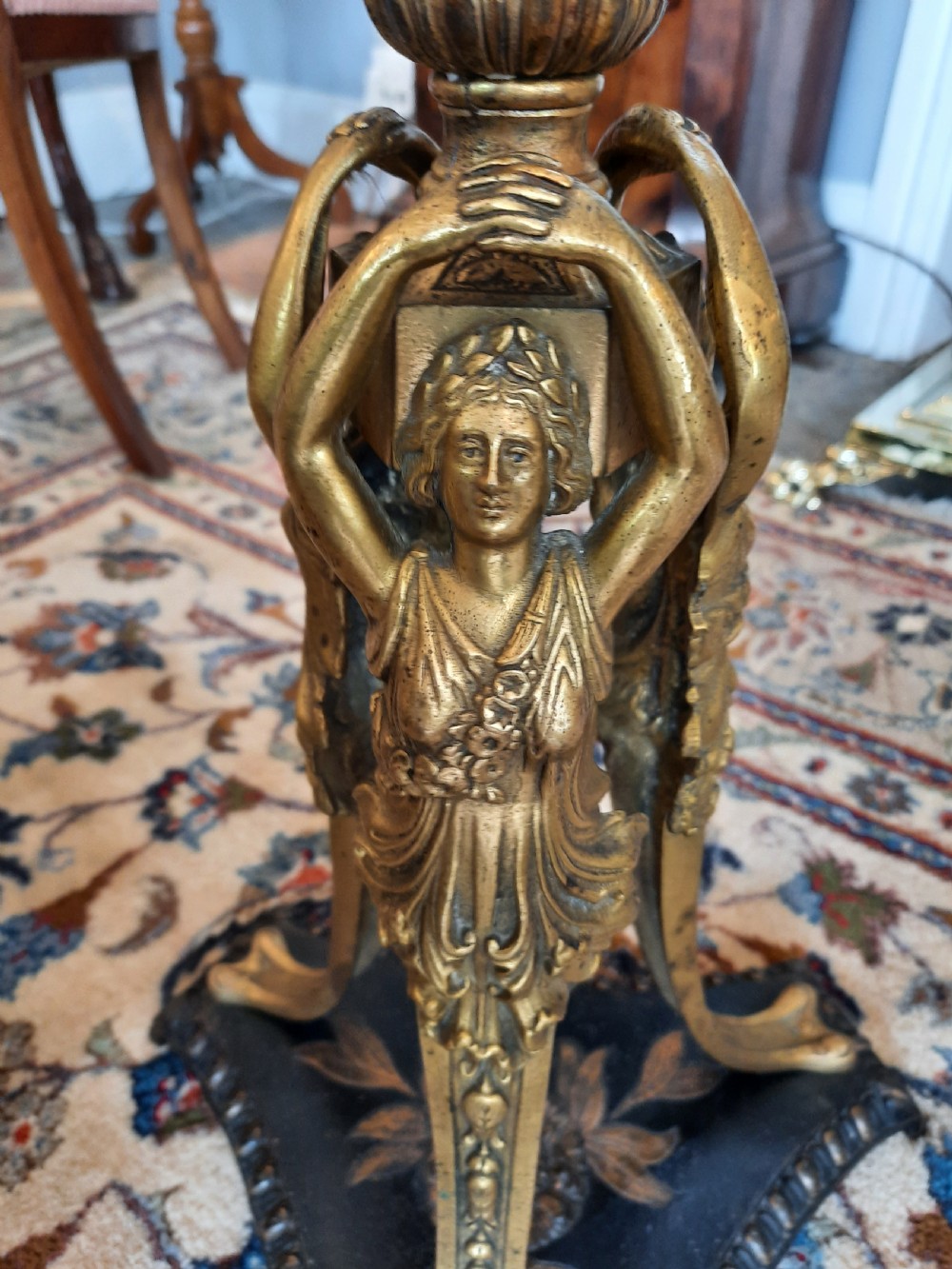 Early 20thC Gilt Metal Standard Lamp View II