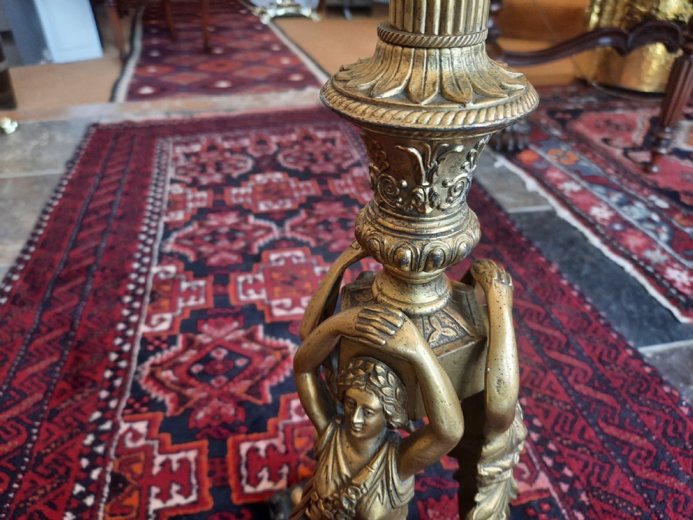 Early 20thC Gilt Metal Standard Lamp View V