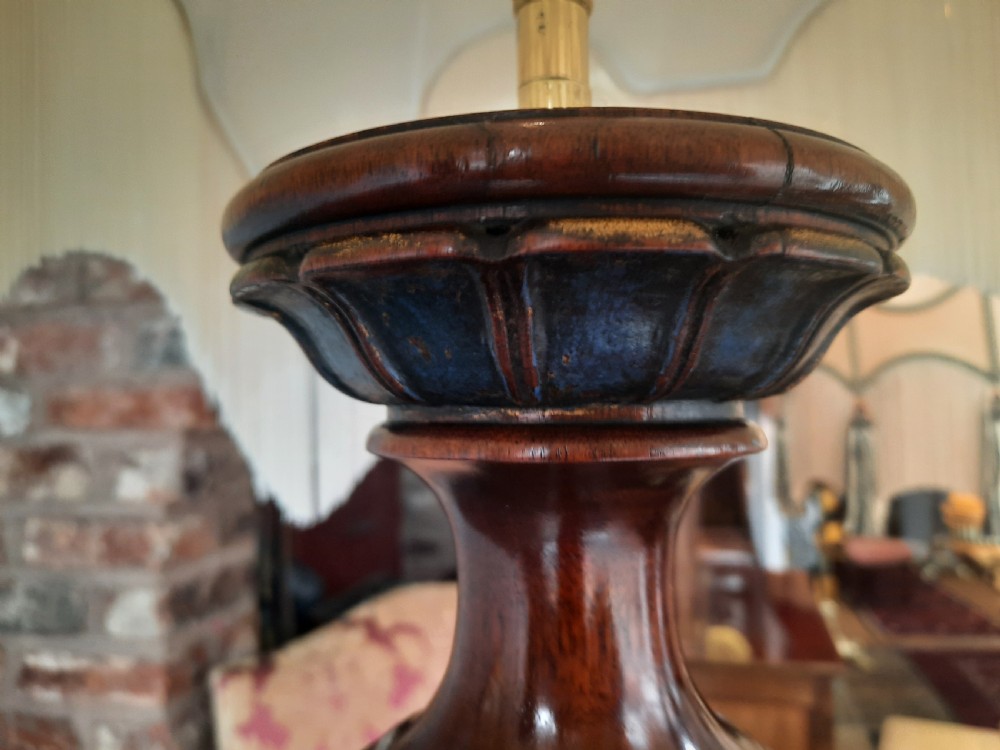 Late 19thC Carved Mahogany Standard Lamp View X