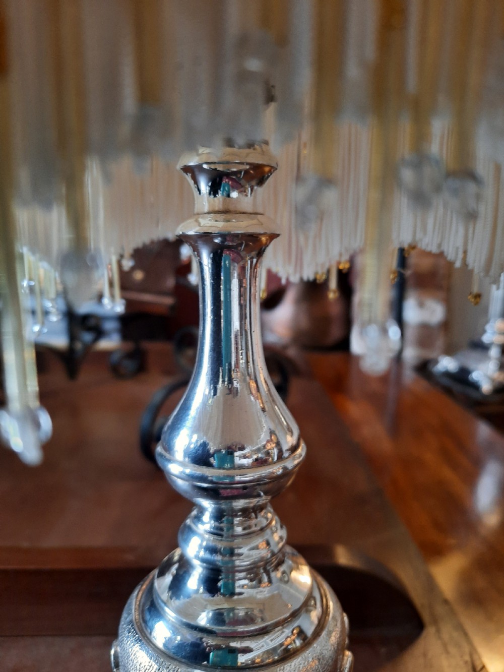 Early 20thC Silver Plate Table Lamp View IV
