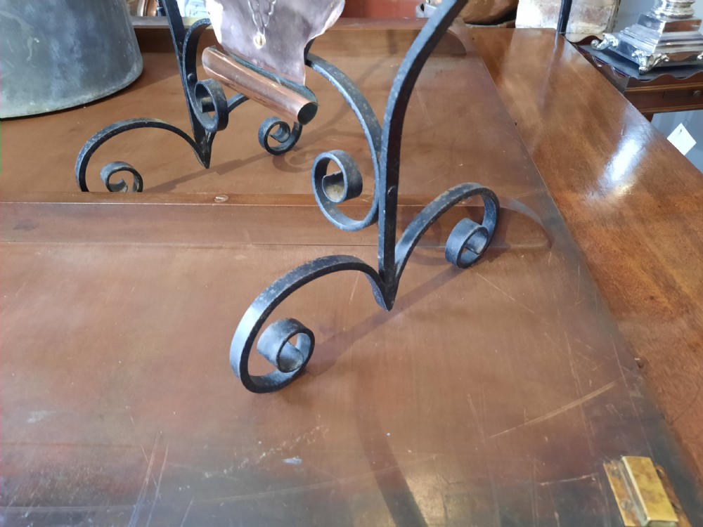 Arts and Crafts Copper and Iron Fire Screen View II