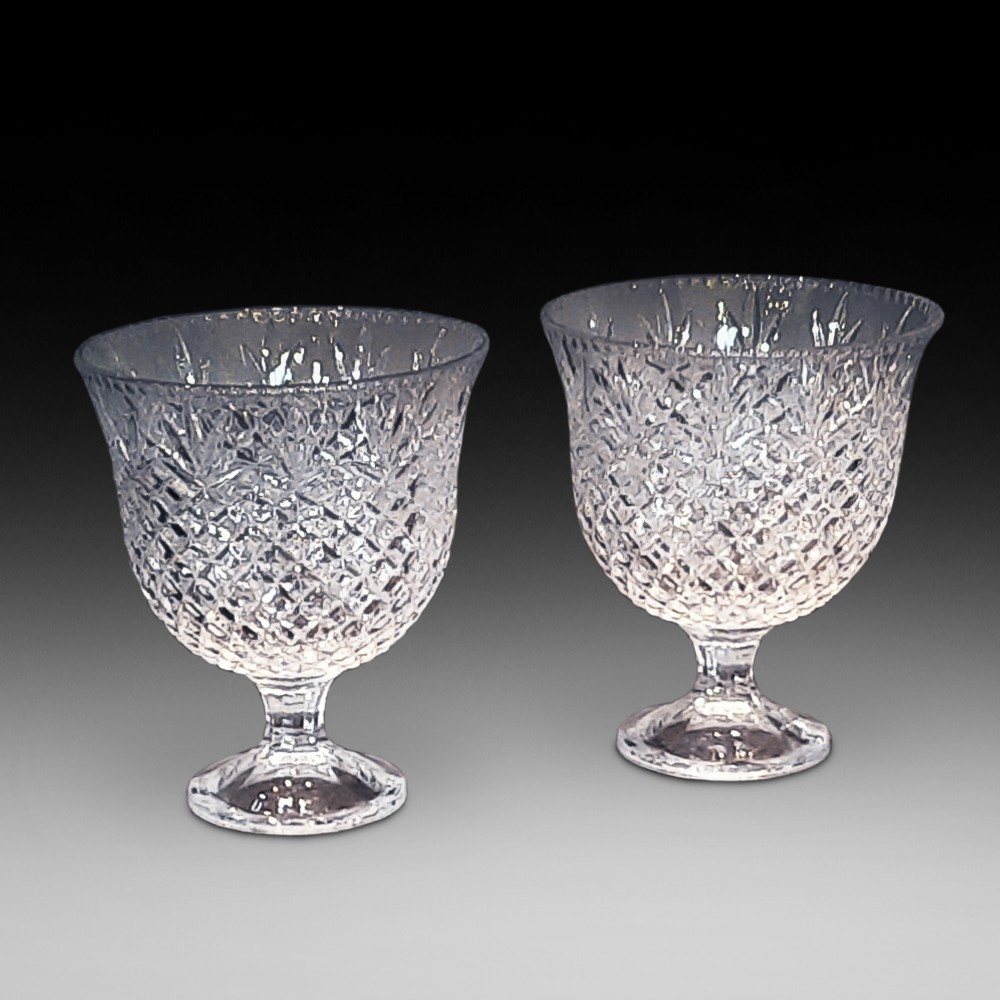 Large Pair of Victorian Crystal Vases