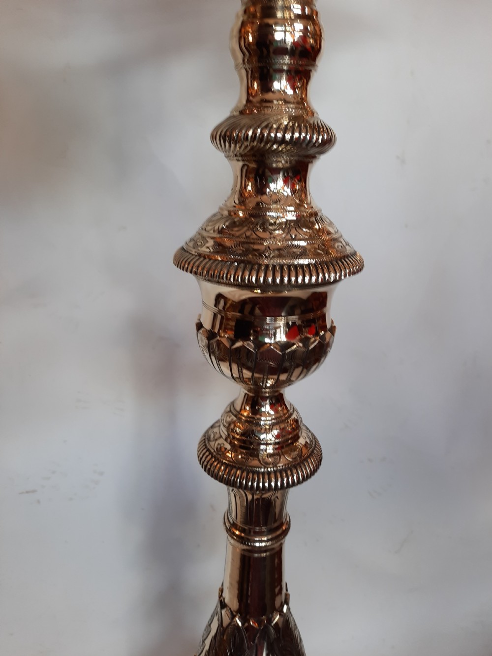  Late 19thC Indian brass pedestal temple censer View IV