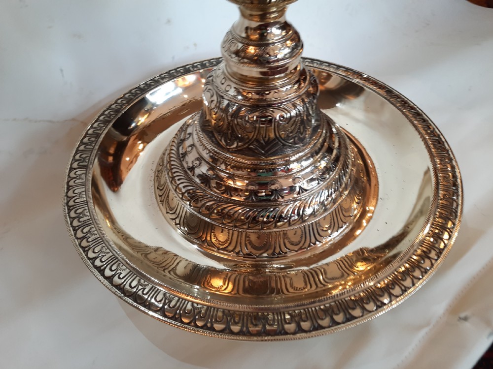  Late 19thC Indian brass pedestal temple censer View VII