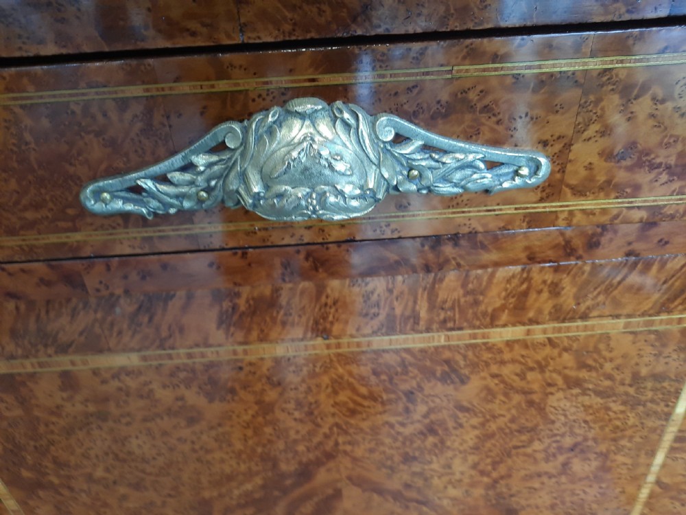 Early 20thC French burr yew side cabinet View III