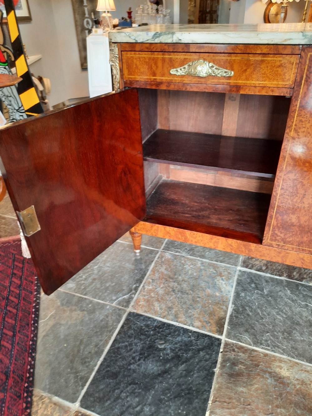 Early 20thC French burr yew side cabinet View VII
