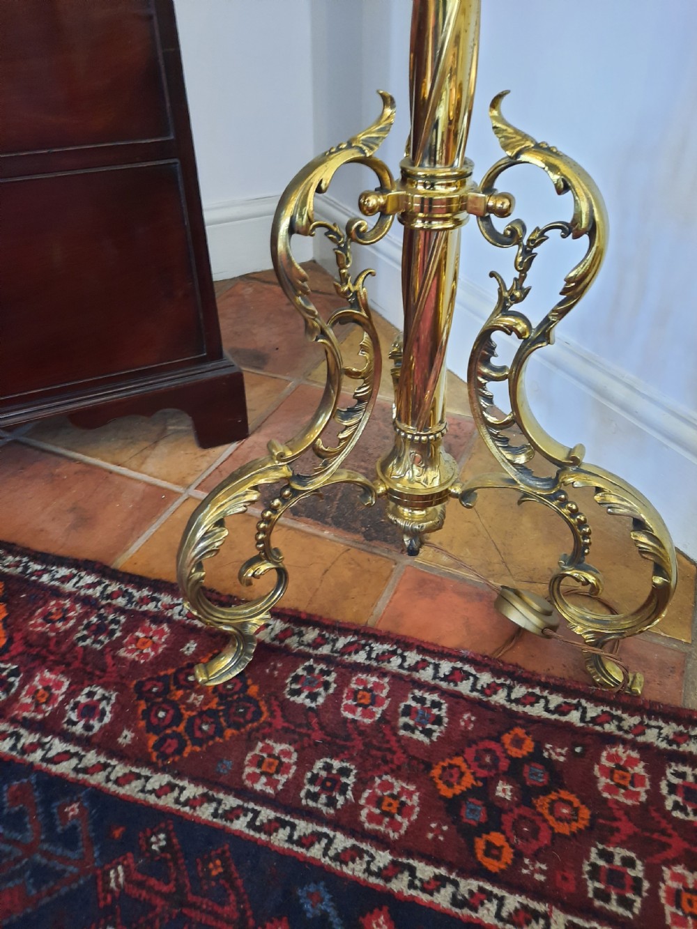 Victorian Gilt Brass Adjustable Standard Lamp View II