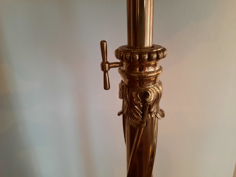 Victorian Gilt Brass Adjustable Standard Lamp View IV