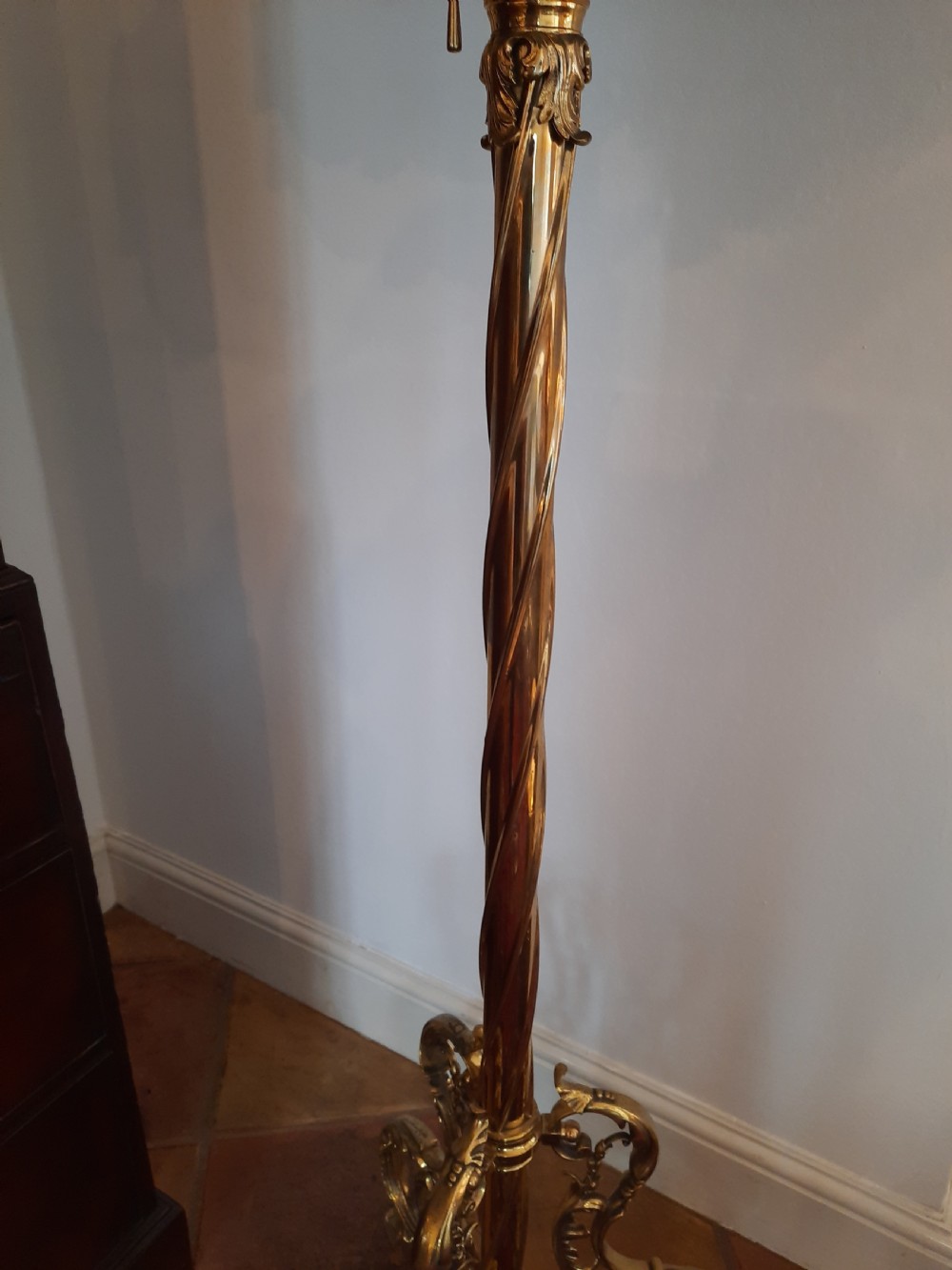 Victorian Gilt Brass Adjustable Standard Lamp View V