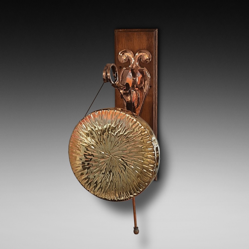 Art Nouveau Oak Gong