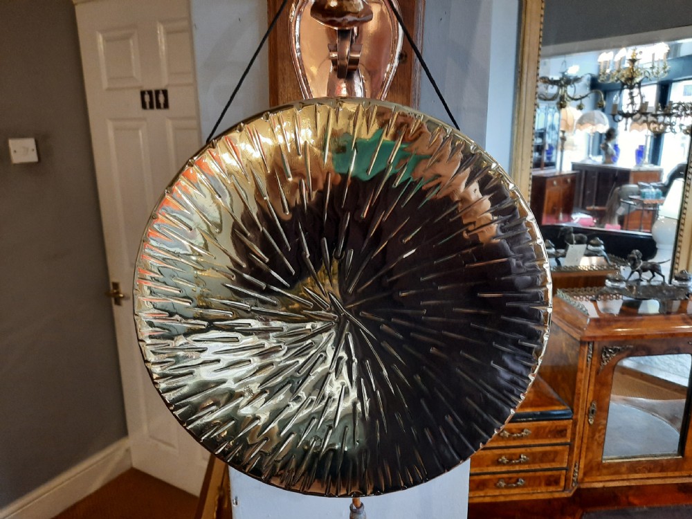 Art Nouveau Oak Gong View III