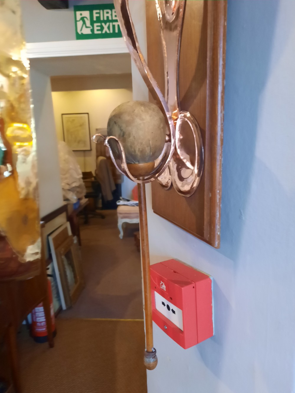 Art Nouveau Oak Gong View IV