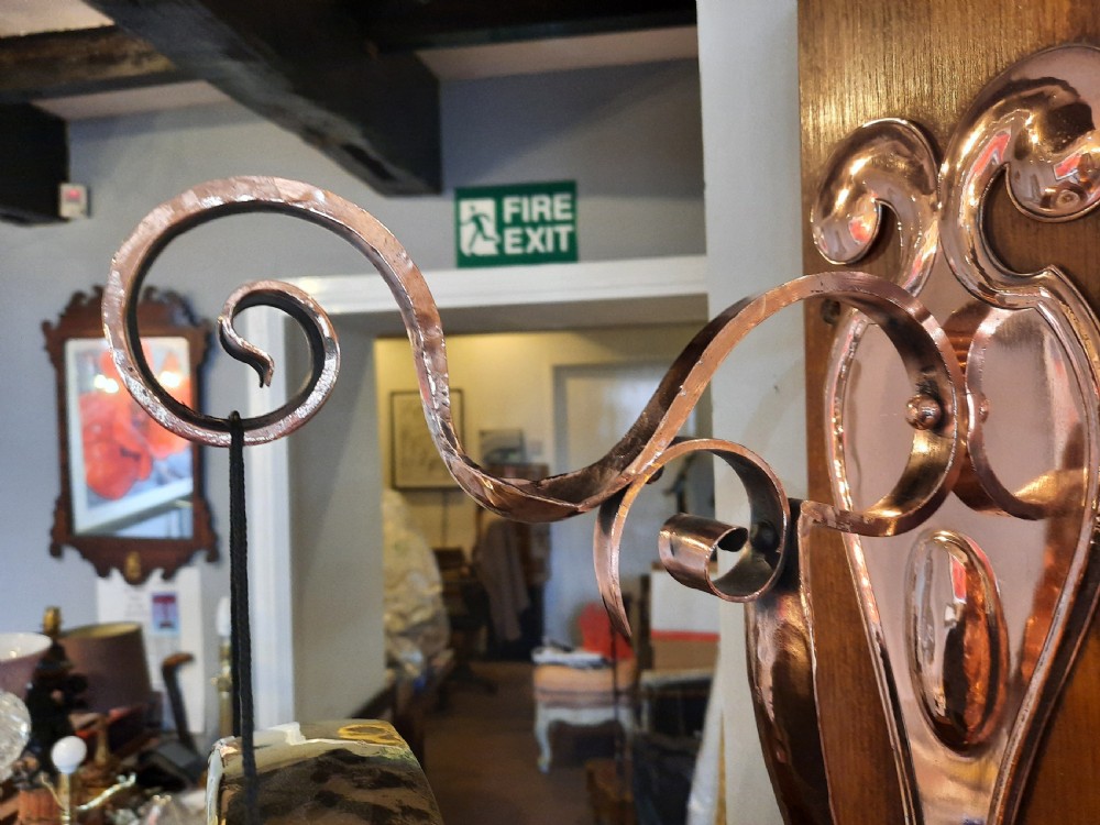 Art Nouveau Oak Gong View V