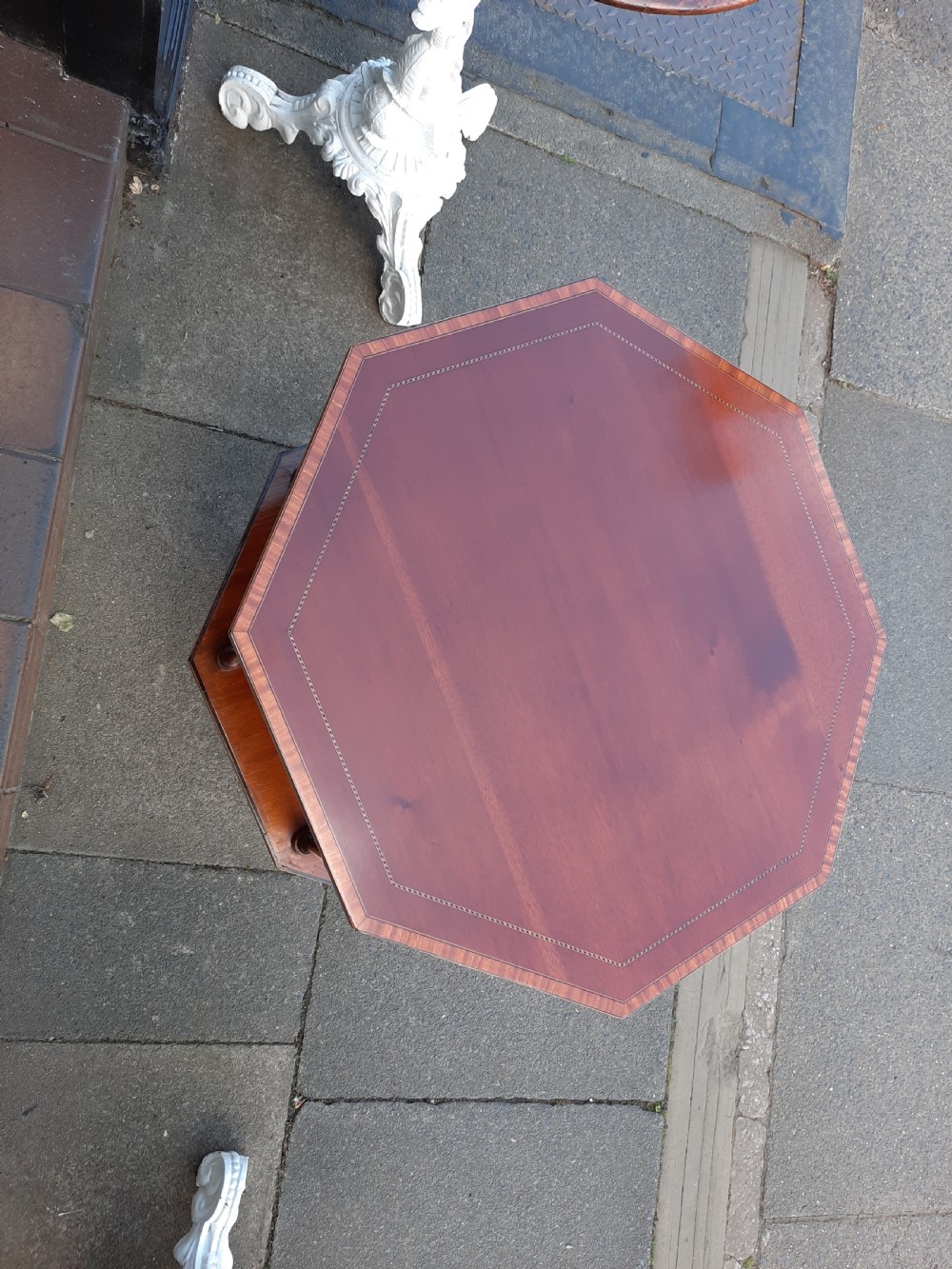 Edwardian mahogany revolving book table View II