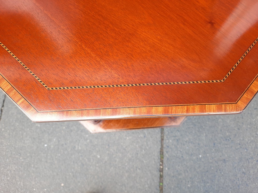 Edwardian mahogany revolving book table View IV