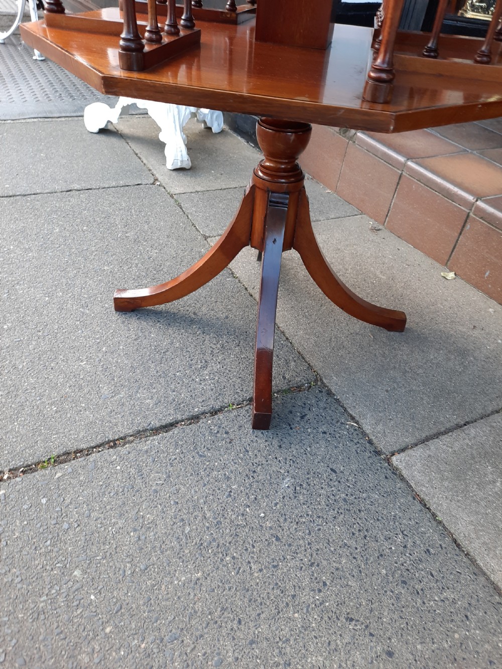 Edwardian mahogany revolving book table View V